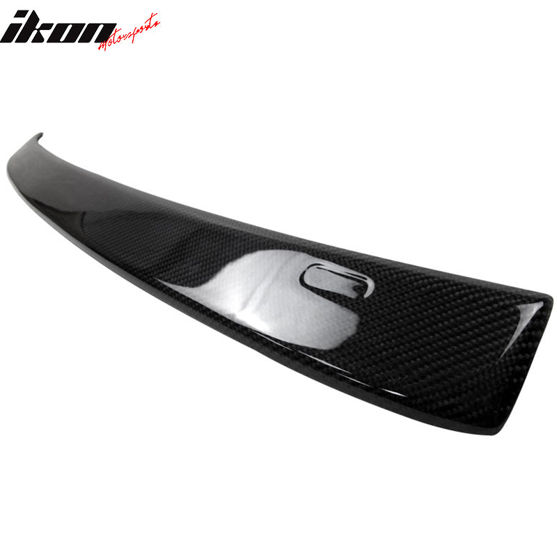 IKON MOTORSPORTS, Roof Spoiler Compatible With 2011-2016 BMW 5 Series F10 Sedan 4Door , Matte Carbon Fiber AC Style Rear Spoiler Wing, 2012 2013 2014 2015