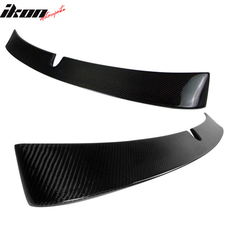 IKON MOTORSPORTS, Roof Spoiler Compatible With 2003-2005 Mercedes-BENZ E-Class W211 4Door Sedan , Matte Carbon Fiber RL Style Rear Spoiler Wing, 2004