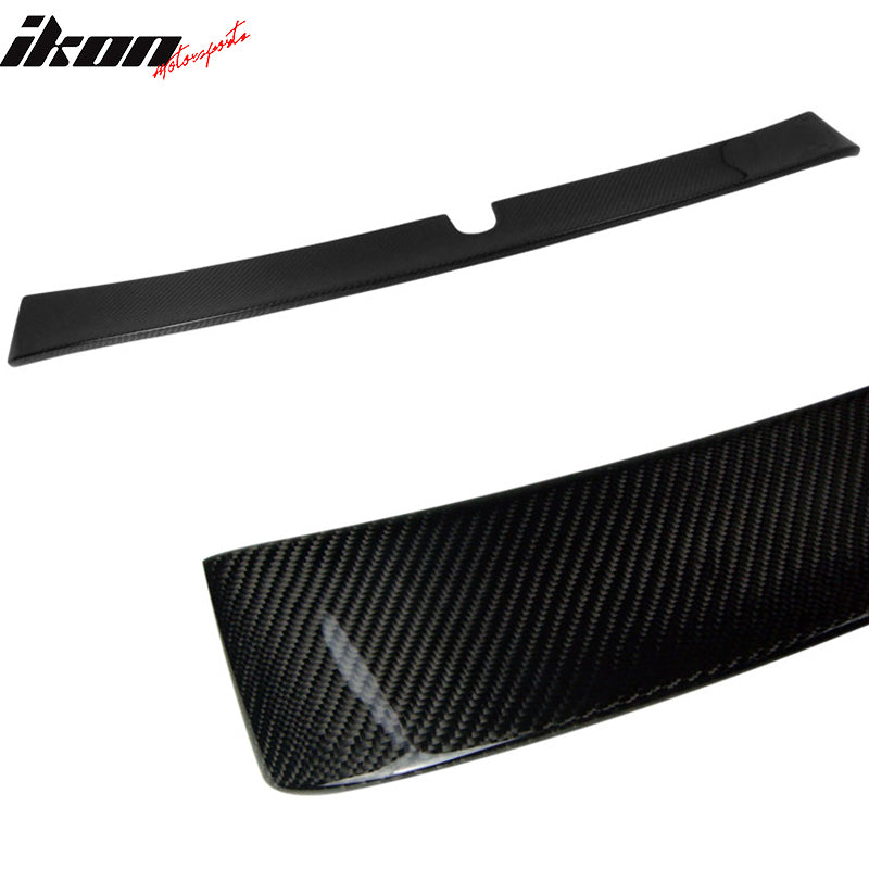 IKON MOTORSPORTS, Roof Spoiler Compatible With 2003-2005 Mercedes-BENZ E-Class W211 4Door Sedan , Matte Carbon Fiber RL Style Rear Spoiler Wing, 2004