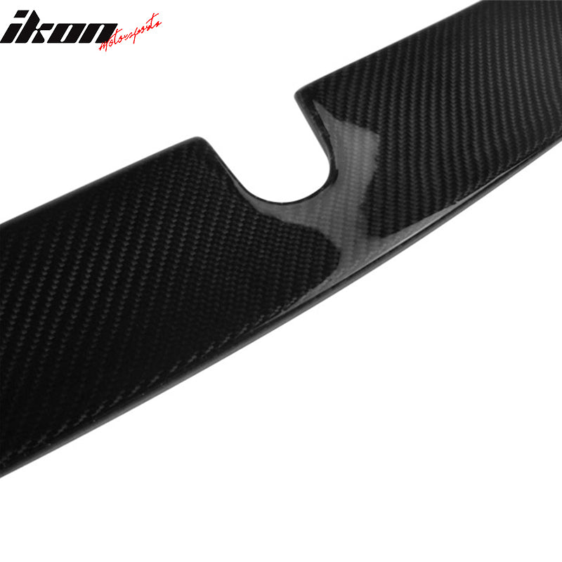 IKON MOTORSPORTS, Roof Spoiler Compatible With 2003-2005 Mercedes-BENZ E-Class W211 4Door Sedan , Matte Carbon Fiber RL Style Rear Spoiler Wing, 2004