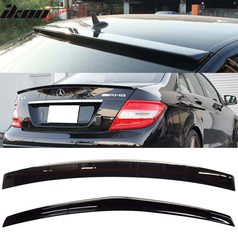 2010-2016 Benz W212 #040 Black AMG Style Trunk & OE Roof Spoiler ABS