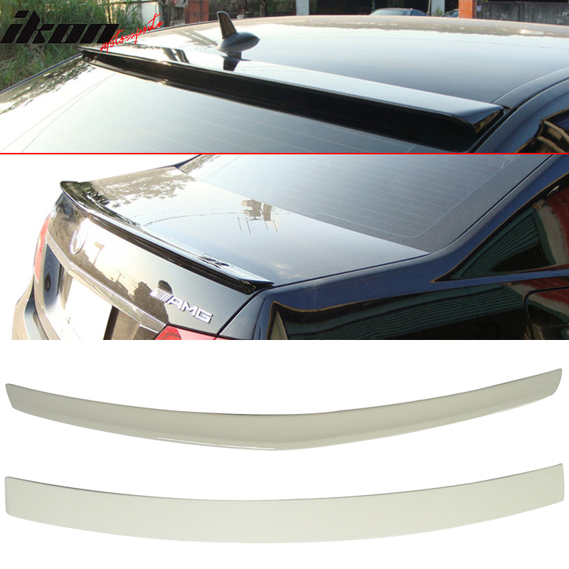 2010-2016 Benz W212 #650 White AMG Trunk Spoiler & OE Roof Wing ABS