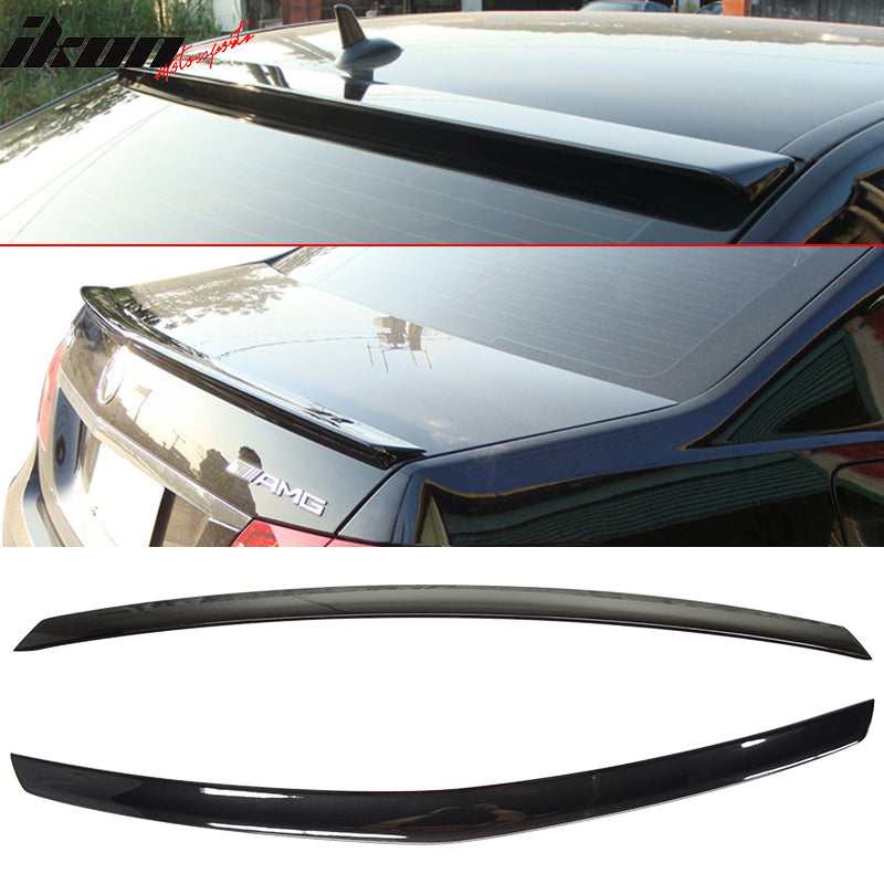 Fits 10-16 Benz W212 Sedan Trunk Spoiler & Roof Wing #197 Obsidian