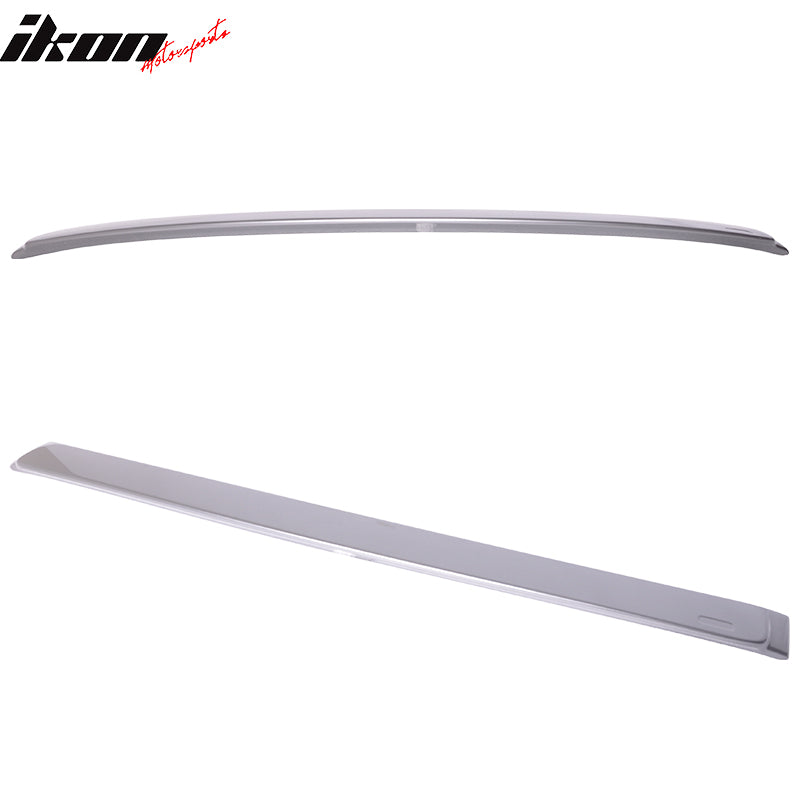 IKON MOTORSPORTS, Pre-painted Roof Spoiler Compatible With 2007-2013 3 Series E92, AC #A52 Space Gray Metallic ABS Rear Wing