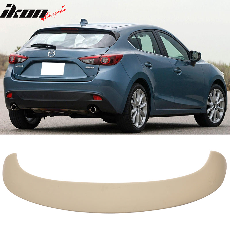 2014-2016 Mazda 3 Hatchback OE Unpainted Roof Spoiler ABS Extension