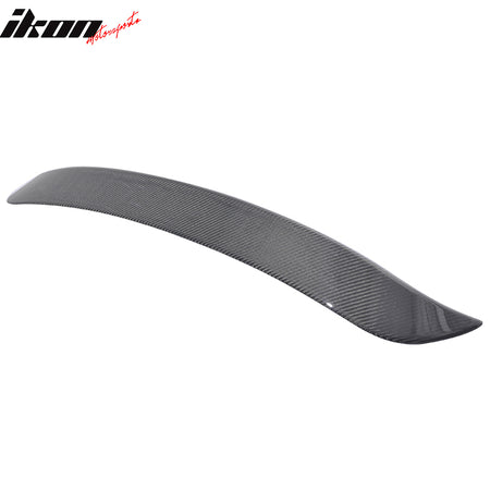 IKON MOTORSPORTS, Roof Spoiler Compatible With 2013-2018 Mercedes Benz CLA W117 , Matte Carbon Fiber Factory Style Rear Spoiler Wing, 2014 2015 2016 2017