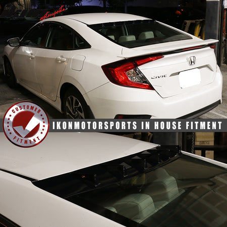 Fits 16-21 Honda Civic 10th FC1 FC2 FC5 V Style Roof Spoiler