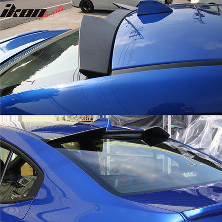 Fits 15-21 Subaru WRX STI V2 Style Rear Roof Spoiler #D4S Black ABS Window Visor