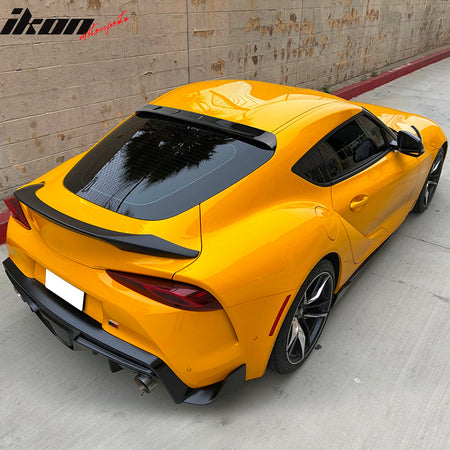 For 20-23 Toyota GR Supra Painted #202 Black Rear Window Visor Roof Spoiler Wing