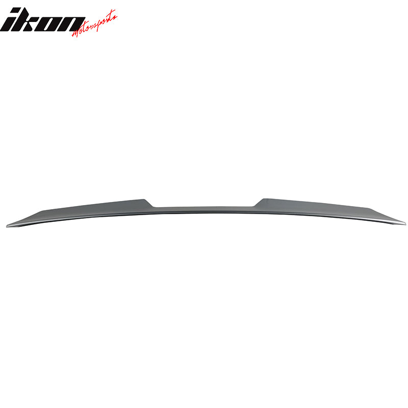 IKON MOTORSPORTS, Roof Spoiler Compatible With 2022-2024 Subaru WRX, Painted #G1U Ice Silver Metallic ABS Plastic V Style Rear Window Visor Wing Lip, 2023