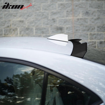 IKON MOTORSPRTS, Roof Spoiler Compatible With 2022-2024 Subaru WRX 5th, Painted Matte Black ABS Plastic V Style Rear Top Window Visor Wing Trim, 2023