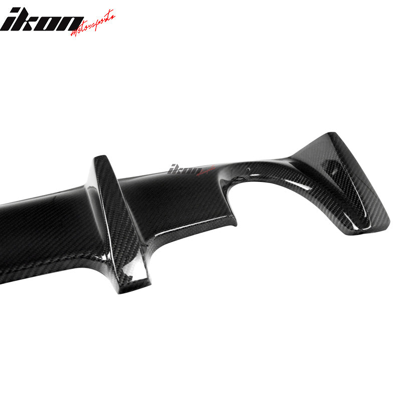 IKON MOTORSPORTS, Rear Diffuser Compatible With 2003-2008 Nissan 350Z Z33 , Matte Carbon Fiber Factory Style Rear Bumper Lip Spoiler Wing, 2004 2005 2006 2007