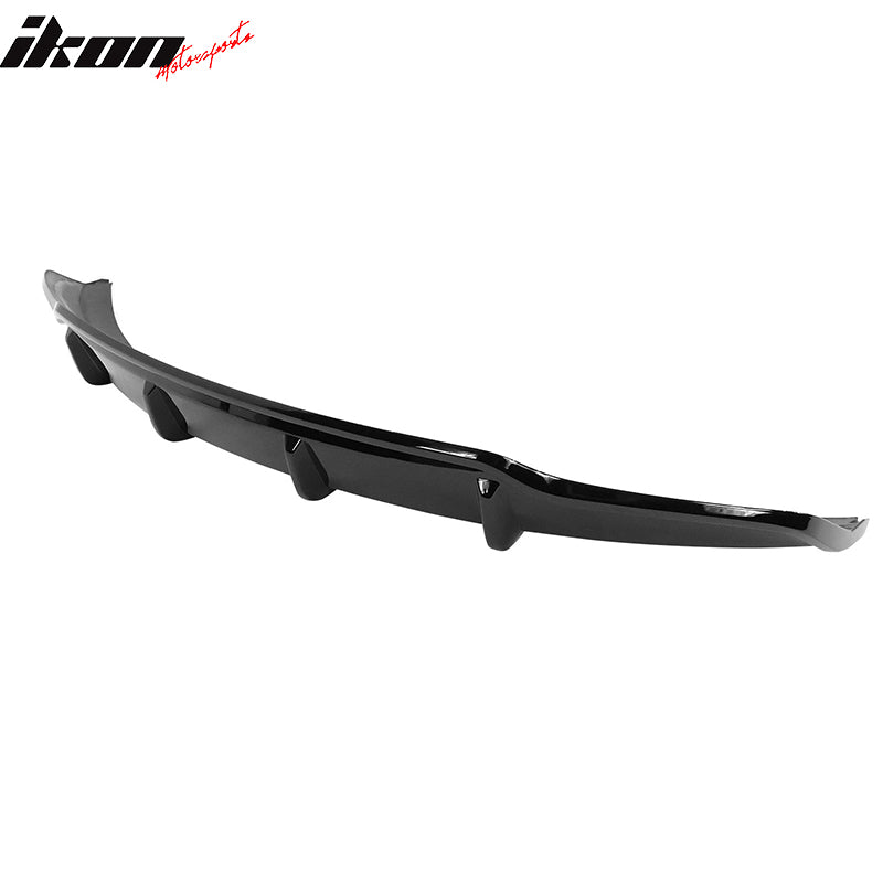 Fits 17-23 Tesla Model 3 Rear Bumper Lip Diffuser V Style Spoiler #PBSB Black