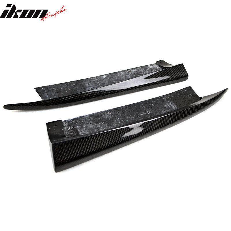 For 12-14 Benz W204 C-Class Rear Bumper Side Aprons OE Style Carbon Fiber Canard