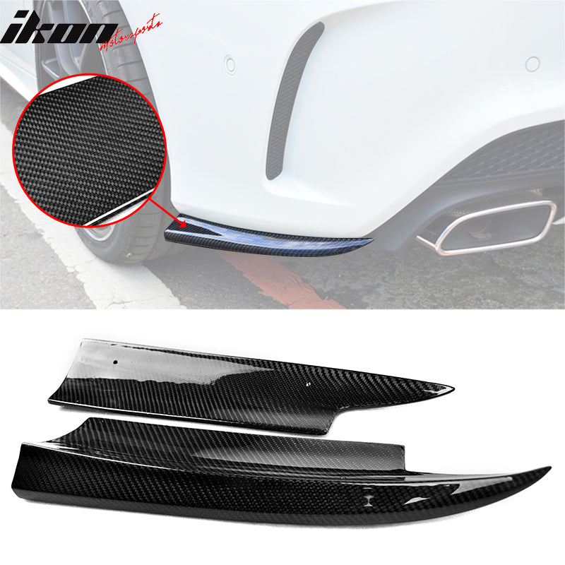 2014-2016 Benz W117 CLA-Class Rear Bumper Side Aprons Carbon Fiber Cap