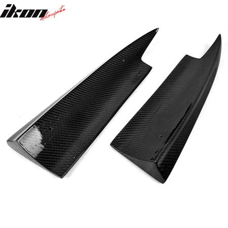 Fits 14-16 Benz W117 CLA-Class Sedan Carbon Fibe CF Rear Bumper Lip Side Aprons