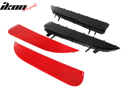 Fits 14-19 Benz W117 C117 CLA-Class Rear Bumper Side Vent Canards Painted #Red