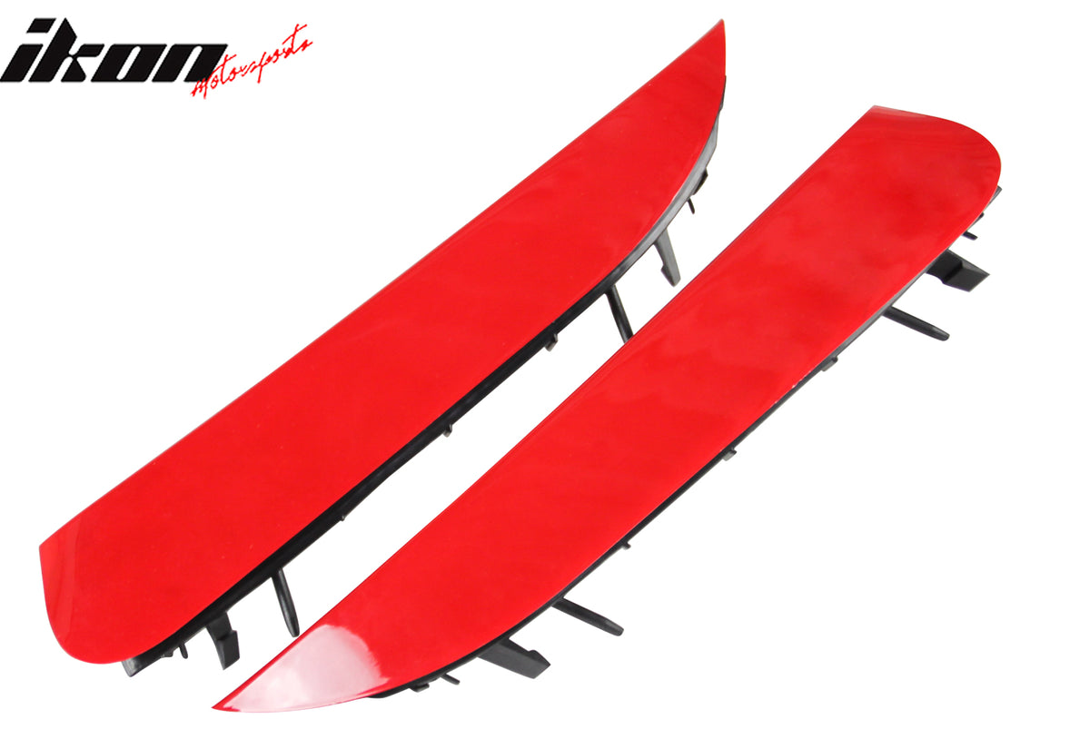 Fits 14-19 Benz W117 C117 CLA-Class Rear Bumper Side Vent Canards Painted #Red