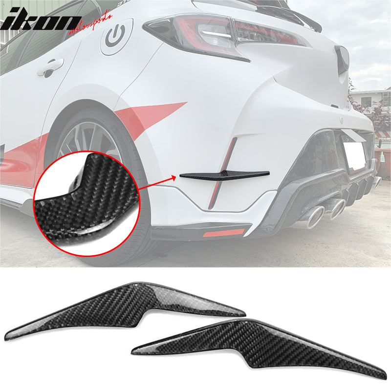 2019-2022 Toyota Corolla 5DR TRD Style Carbon Fiber Rear Bumper Aprons