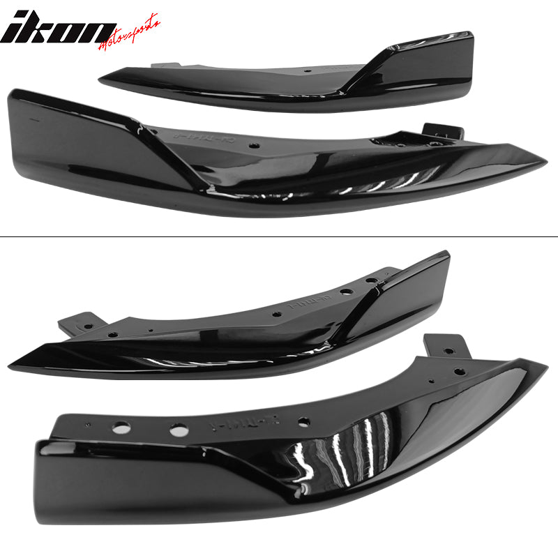 Fits 19-22 Toyota Corolla E210 T Style Rear Bumper Lip Aprons Painted #218 Black