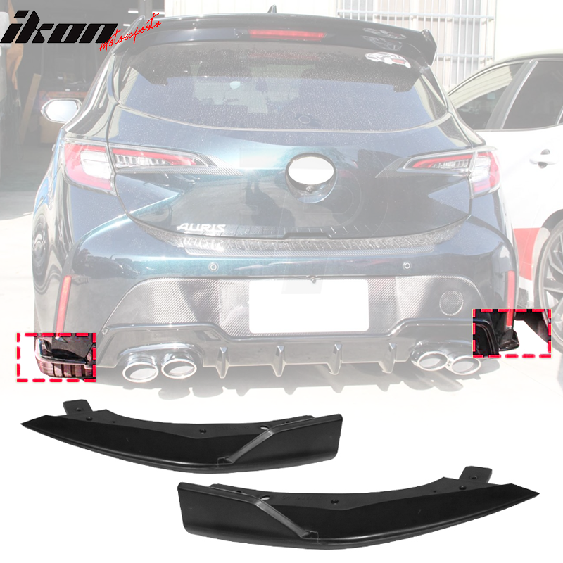 2019-2022 Toyota Corolla E210 Hatchback Matte Rear Splitter 2PC