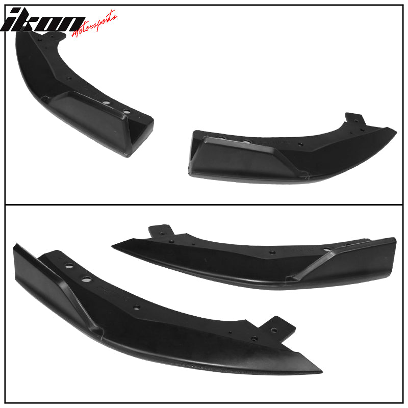 Fits 19-22 Toyota Corolla E210 Hatchback T Style Matte Black Rear Bumper Aprons