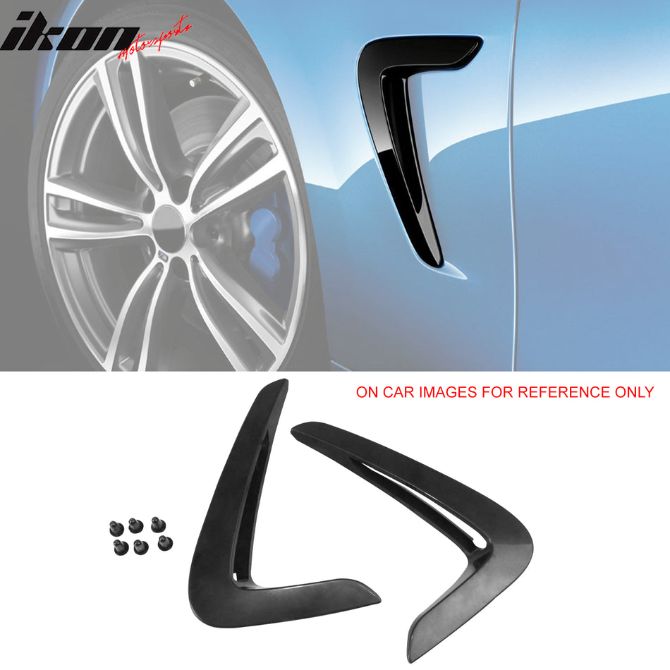 2014-2016 BMW 4-Series F32 F33 F36 Matte Black Side Fender Air Vent