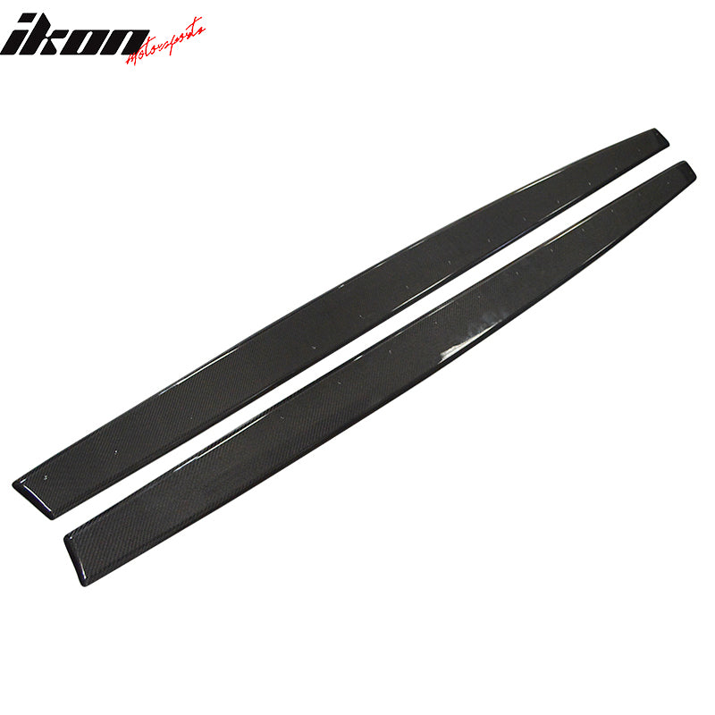 IKON MOTORSPORTS, Side Skirts Compatible With 2015-2020 BMW 4-Series F82 Coupe F83 Convertible M4 , Matte Carbon Fiber M4 Style Side Skirt Extension Rocker Panel Pair, 2016 2017 2018 2019