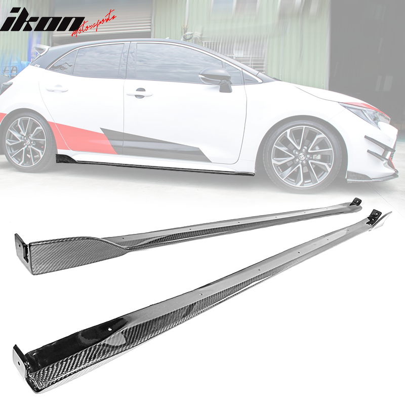 2019-2023 Toyota Corolla E210 T Style Carbon Fiber Side Skirts CF