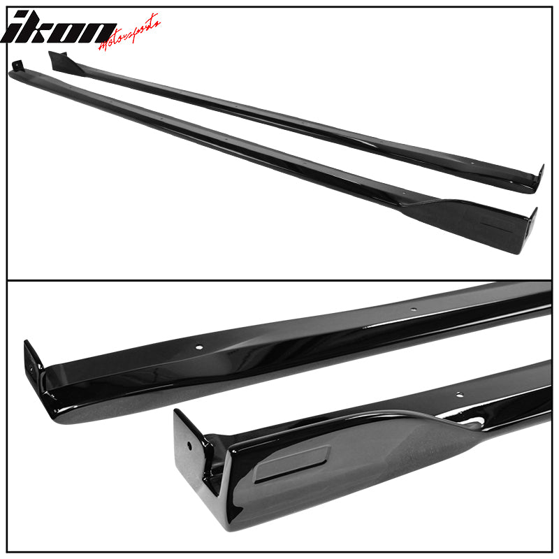 Fits 19-23 Toyota Corolla E210 Hatchback 5Dr Matte Black Side Skirts Set - ABS