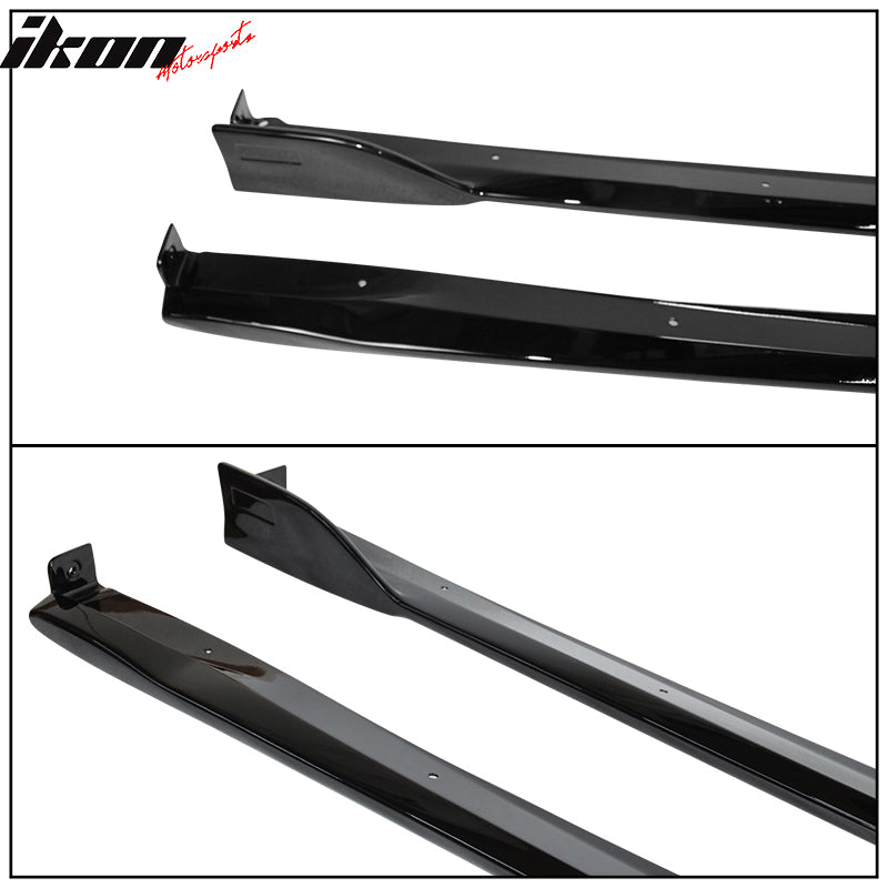 Fits 19-23 Toyota Corolla E210 Hatchback 5Dr Matte Black Side Skirts Set - ABS