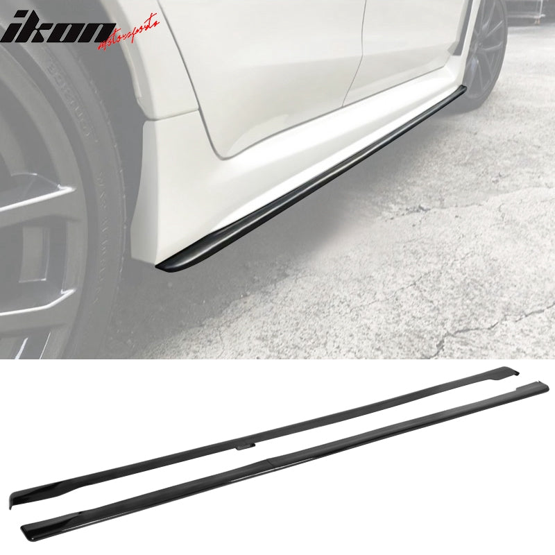 2015-2021 Subaru WRX STI Painted #D4S Black Side Skirts PP