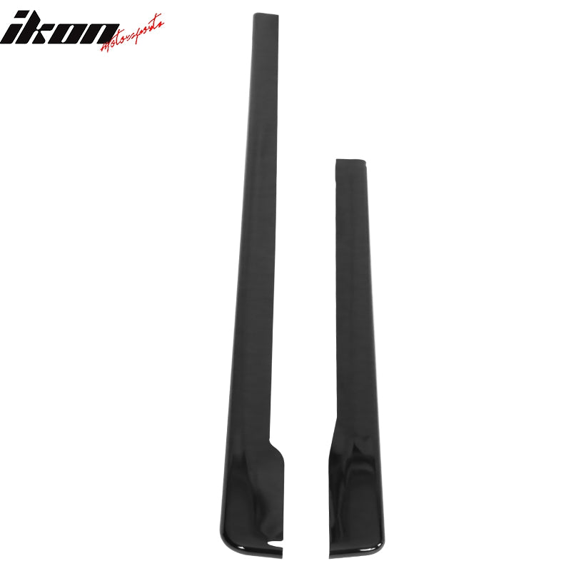 Fits 15-21 Subaru WRX STI 4PCS Side Skirts PP Painted #D4S Crystal Black Silica