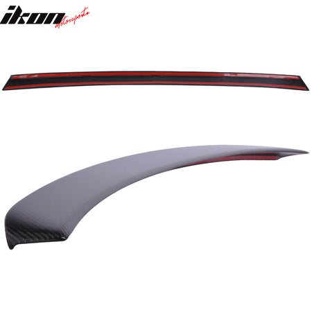 IKON MOTORSPORTS, Trunk Spoiler Compatible With 2002-2005 Audi A4 B6 4Dr Sedan , Matte Carbon Fiber Rear Spoiler Wing, 2003 2004