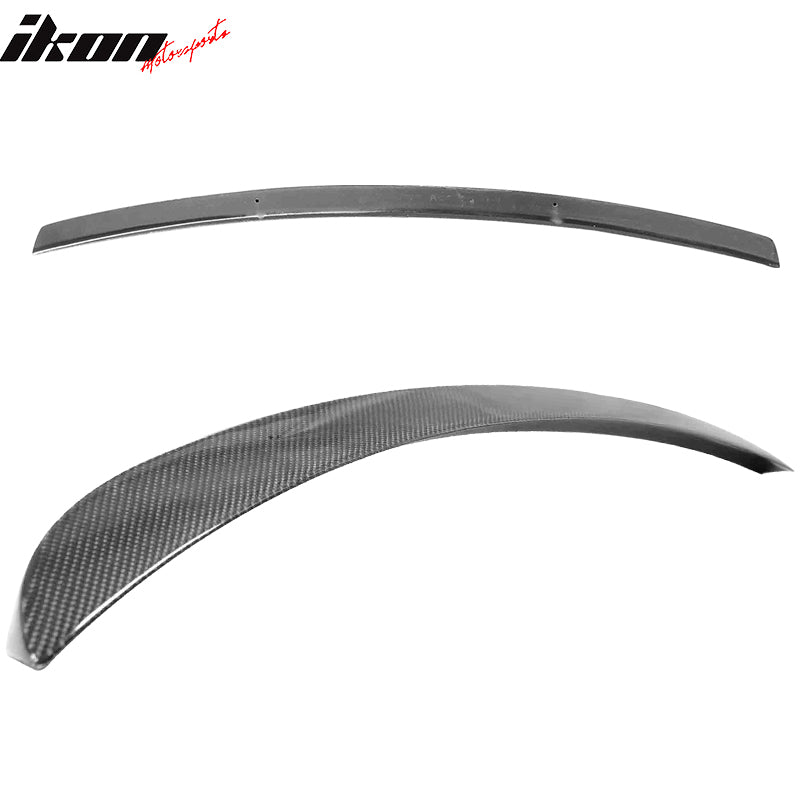 IKON MOTORSPORTS, Trunk Spoiler Compatible With 2008-2012 Honda Accord 2 Door Coupe , Matte Carbon Fiber Factory Style Rear Spoiler Wing, 2009 2010 2011