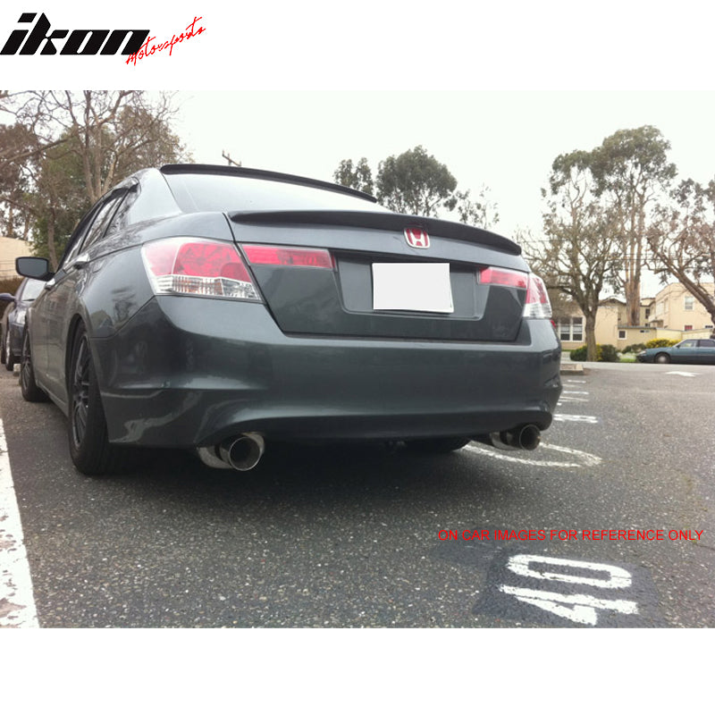 Trunk Spoiler Compatible With 2008-2012 Honda Accord, Factory Style Matte Carbon Fiber CF Rear Tail Lip Deck Boot Wing by IKON MOTORSPORTS, 2009 2010 2011