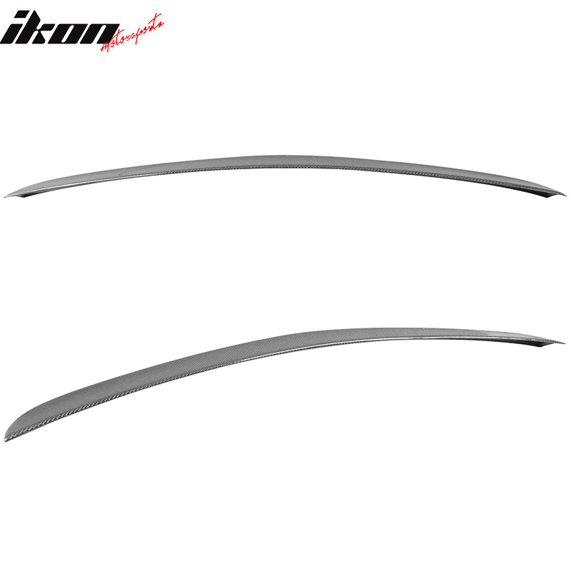 IKON MOTORSPORTS, Trunk Spoiler Compatible With 2012-2015 Mercedes-Benz C Class W204 2Dr Coupe C204, Matte Carbon Fiber AMG Style Rear Spoiler Wing, 2013 2014