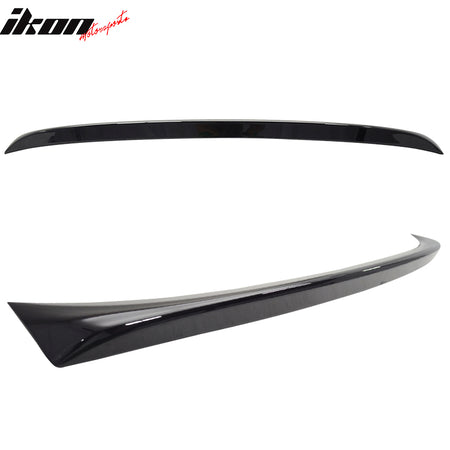 Fits 06-08 BMW E90 Trunk Spoiler + 2PC Front Lip Splitter Painted# 668 Jet Black