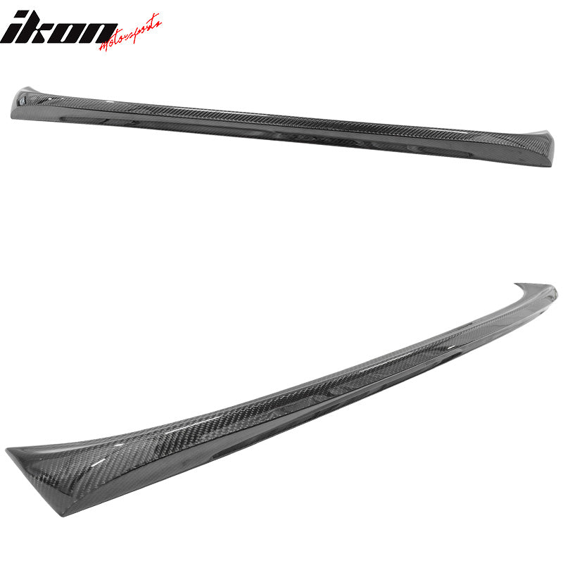 IKON MOTORSPORTS, Trunk Spoiler Compatible With 2007-2013 BMW E92 3 Series M3, Matte Carbon Fiber M3 Style Rear Spoiler Wing, 2008 2009 2010 2011 2012