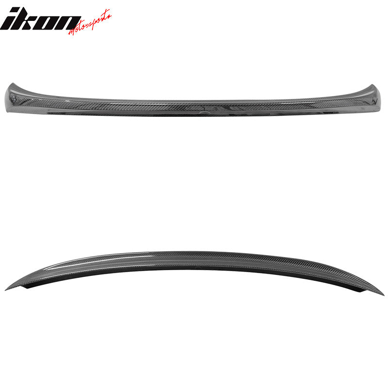 IKON MOTORSPORTS, Trunk Spoiler Compatible With 2007-2013 BMW E92 3 Series M3, Matte Carbon Fiber M3 Style Rear Spoiler Wing, 2008 2009 2010 2011 2012