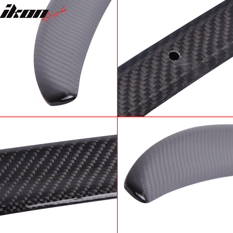 IKON MOTORSPORTS, Trunk Spoiler Compatible With 2007-2013 BMW E92 3 Series M3, Matte Carbon Fiber M3 Style Rear Spoiler Wing, 2008 2009 2010 2011 2012