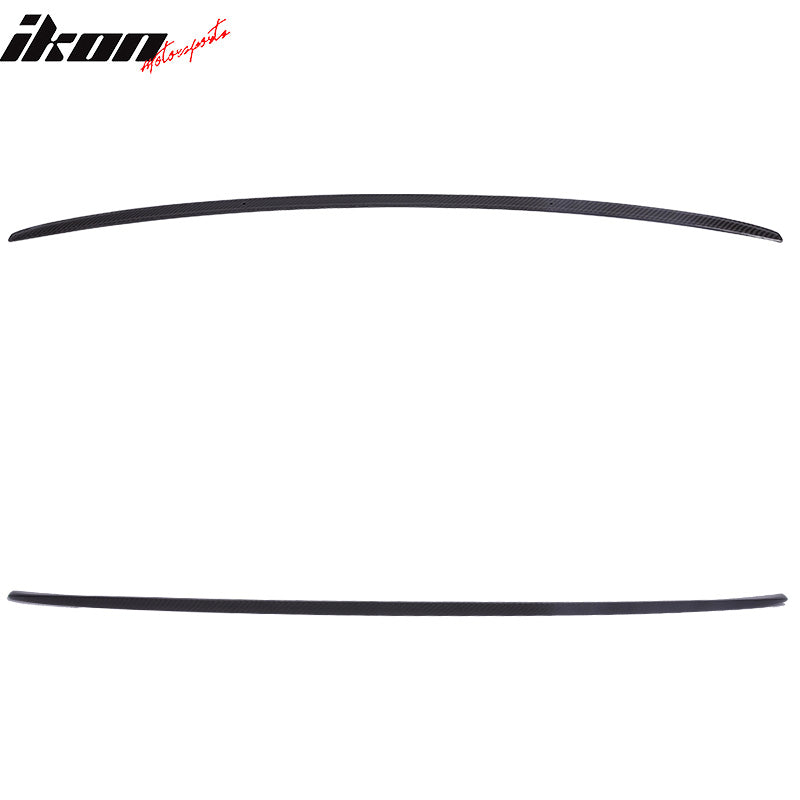 IKON MOTORSPORTS, Trunk Spoiler Compatible With 2007-2013 BMW E92 3 Series M3, Matte Carbon Fiber M3 Style Rear Spoiler Wing, 2008 2009 2010 2011 2012