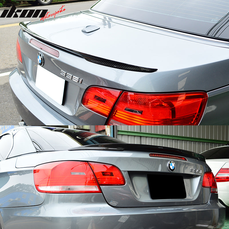 Trunk Spoiler Compatible With 2007-2013 BMW E93, IK Style Real Carbon Fiber Black By IKON MOTORSPORTS