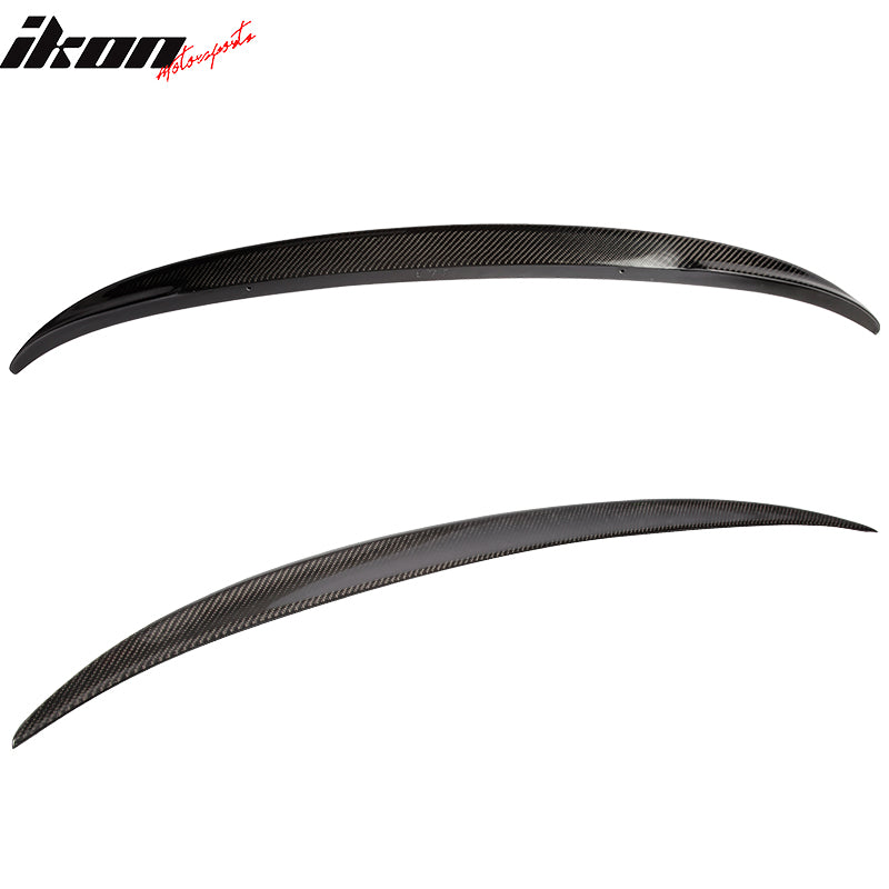 IKON MOTORSPORTS, Trunk Spoiler Compatible With 2008-2013 BMW 3-Series E93 Convertible , Matte Carbon Fiber IKON Style Rear Spoiler Wing, 2009 2010 2011 2012