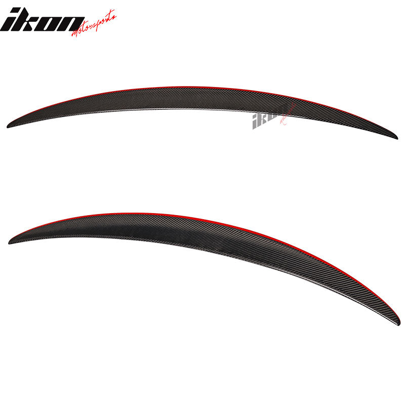 IKON MOTORSPORTS, Trunk Spoiler Compatible With 2007-2013 BMW 3-Series E93 Convertible, Matte Carbon Fiber P Style Rear Spoiler Wing, 2008 2009 2010 2011 2012