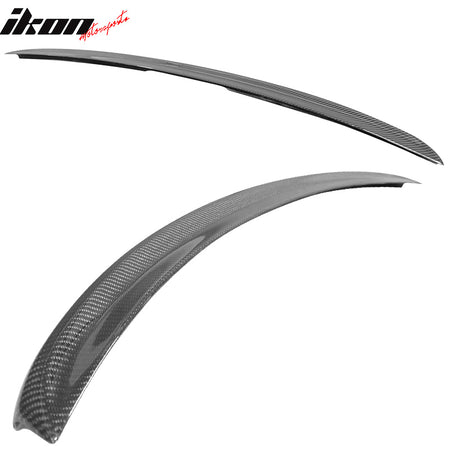 IKON MOTORSPORTS, Trunk Spoiler Compatible With 2008-2015 Mitsubishi Lancer EVO , Matte Carbon Fiber MR Style Rear Spoiler Wing, 2009 2010 2011 2012 2013 2014