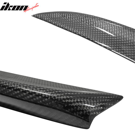 IKON MOTORSPORTS, Trunk Spoiler Compatible With 2008-2015 Mitsubishi Lancer EVO , Matte Carbon Fiber MR Style Rear Spoiler Wing, 2009 2010 2011 2012 2013 2014