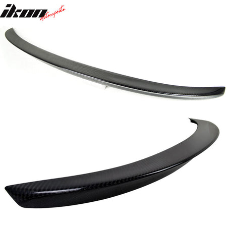 IKON MOTORSPORTS, Trunk Spoiler Compatible With 2009-2015 BMW F01 7-Series , Matte Carbon Fiber AC Style Rear Spoiler Wing, 2010 2011 2012 2013 2014