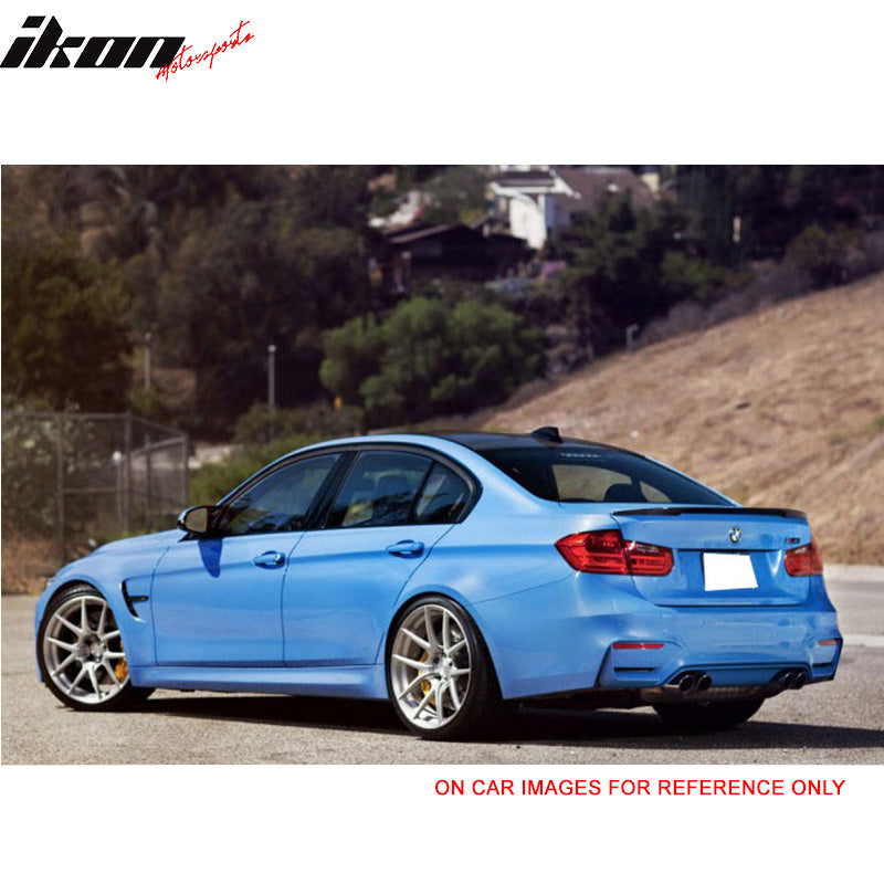 Trunk Spoiler Compatible With 2014-2019 BMW 3Series F80, Performance Style Unpainted ABS Added On Lip Wing by IKON MOTORSPORTS, 2012 2013 2014 2015 2016 2017