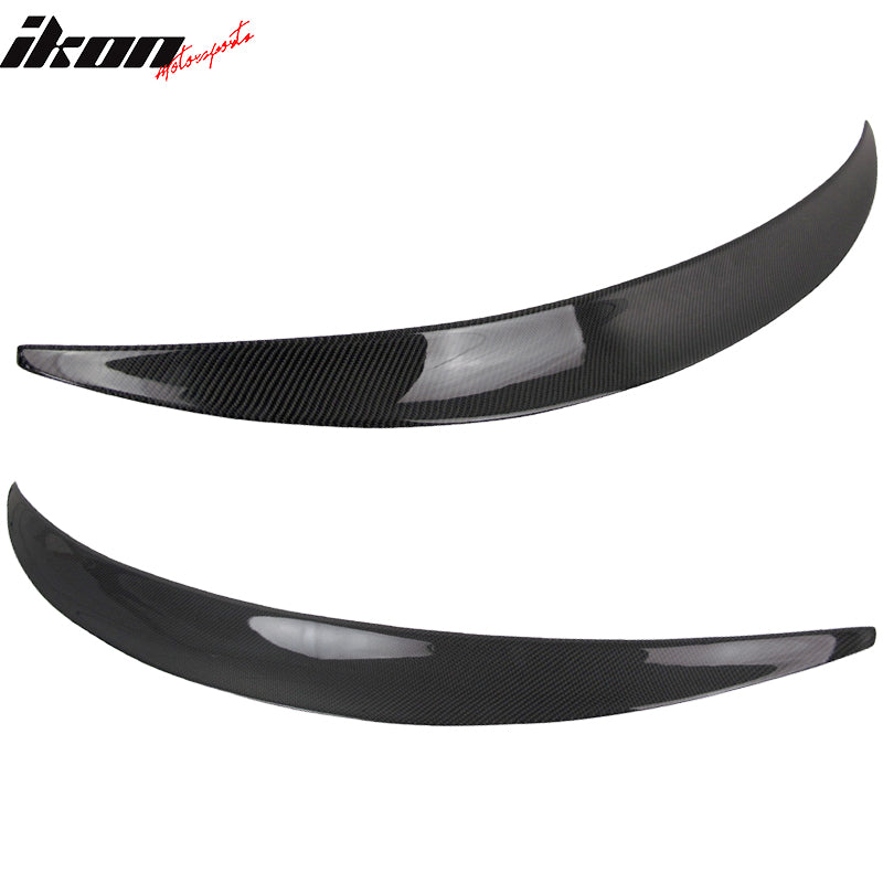 IKON MOTORSPORTS, Trunk Spoiler Compatible With 2009-2016 Hyundai Genesis Coupe, Matte Carbon Fiber P Style Rear Spoiler Wing, 2010 2011 2012 2013 2014 2015